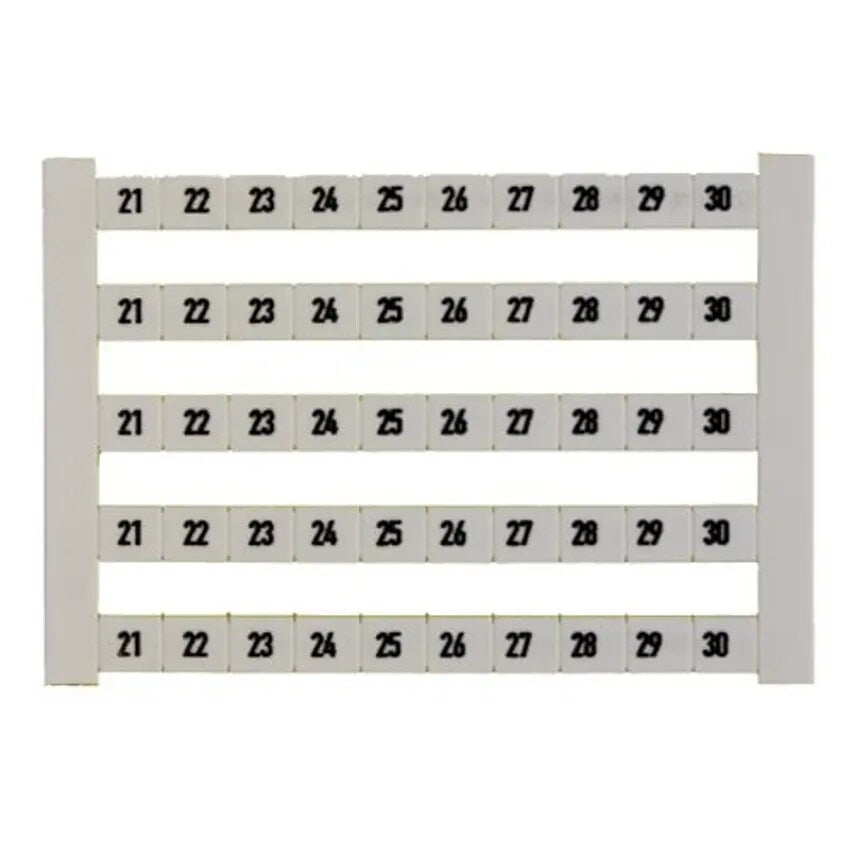 Marker Term Dek 6 Fwz 21-30 5 x 6mm Polyamide 66 Black on White