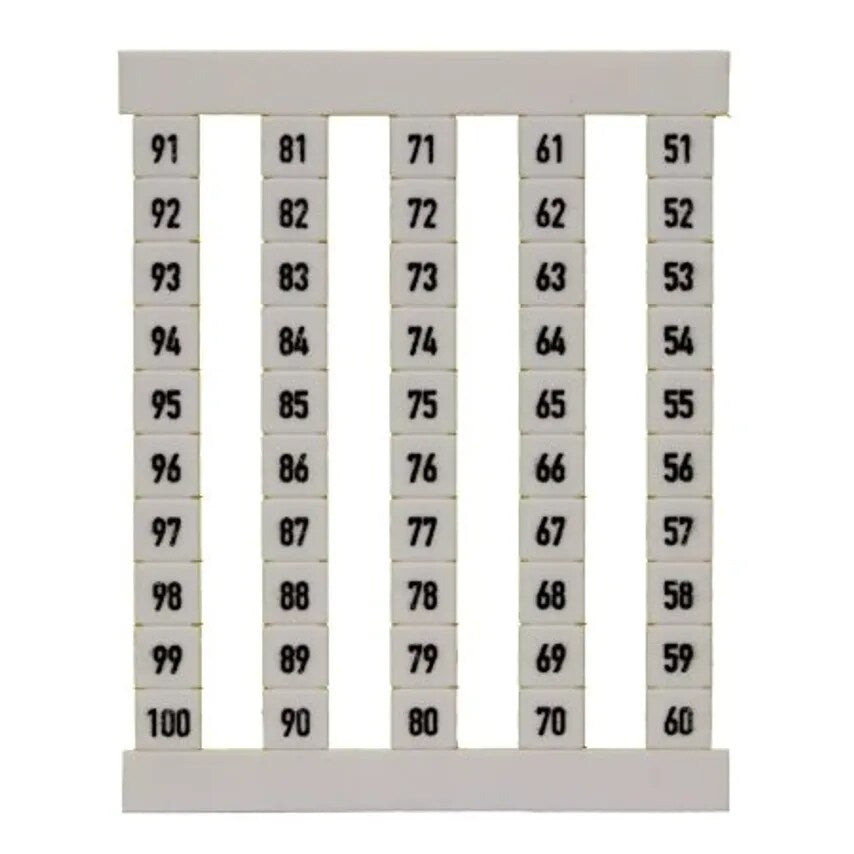 Marker Terminaldek 5 FS 51-100 5 x 5mm Polyamide 66 Black on White