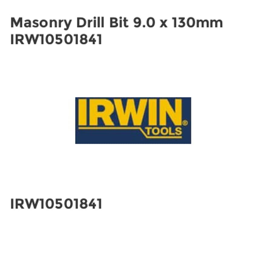 Masonry Drill Bit 9.0 x 130mm IRW10501841