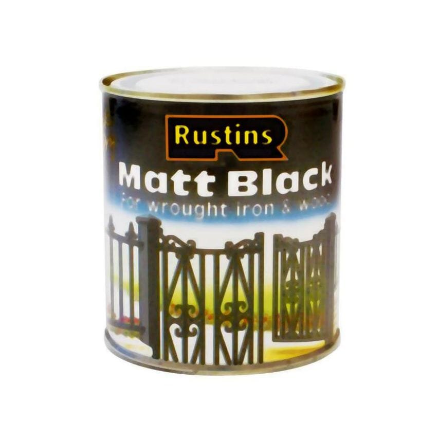 Matt Black Paint Quick Drying 1 Litre RUSBM1L