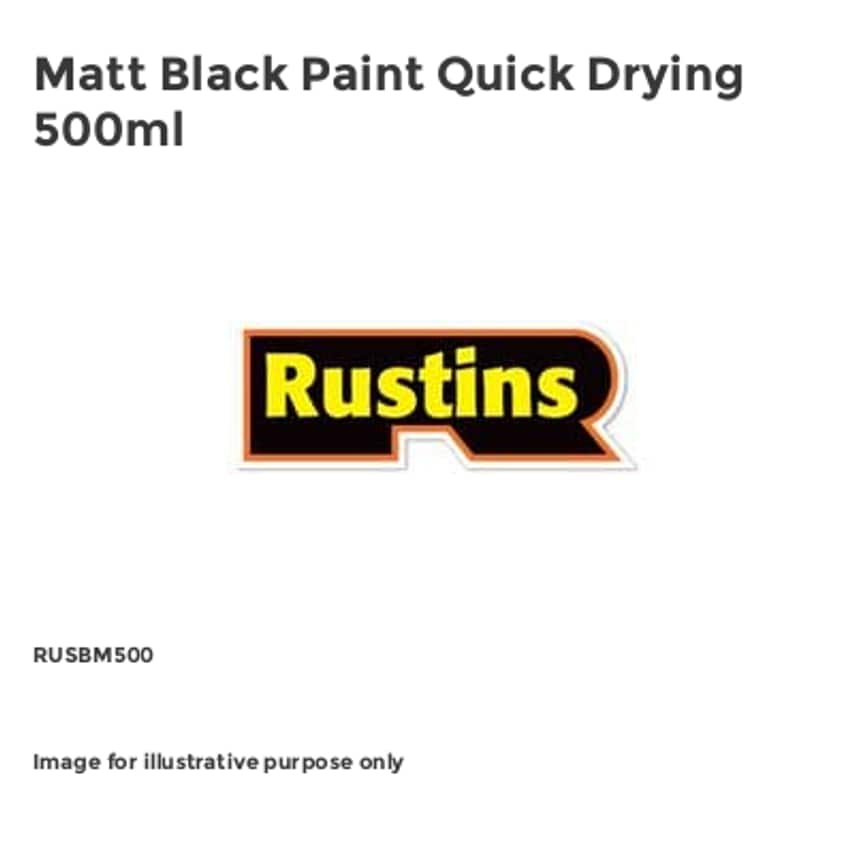 Matt Black Paint Quick Drying 500ml