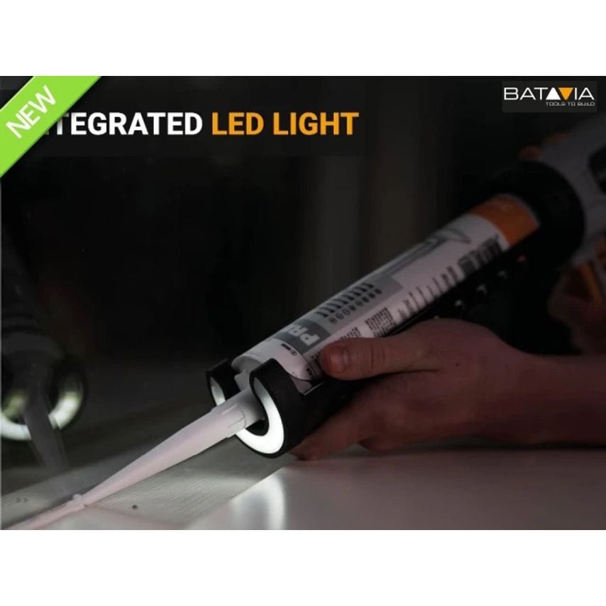 Maxxpush Caulking Gun with LED Light 6V (Aa Batteries)
