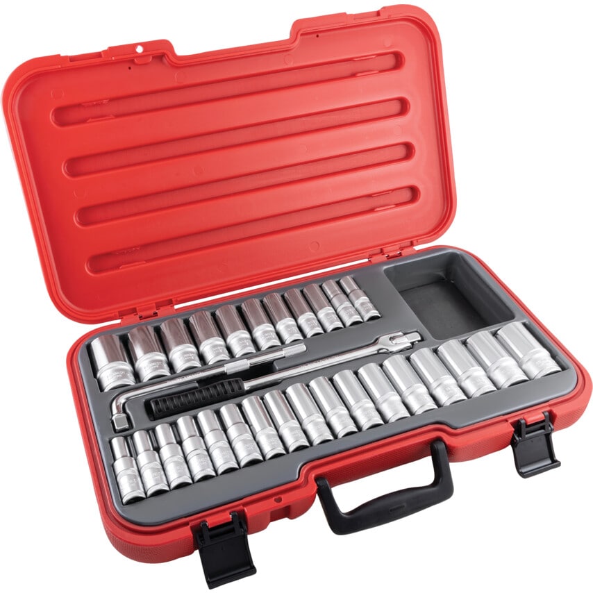 Met/Af Deep Socket Set 30 PC 1/2" Square Drive