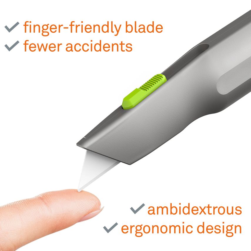 Metal Handle Utility Knife Auto-Retractable