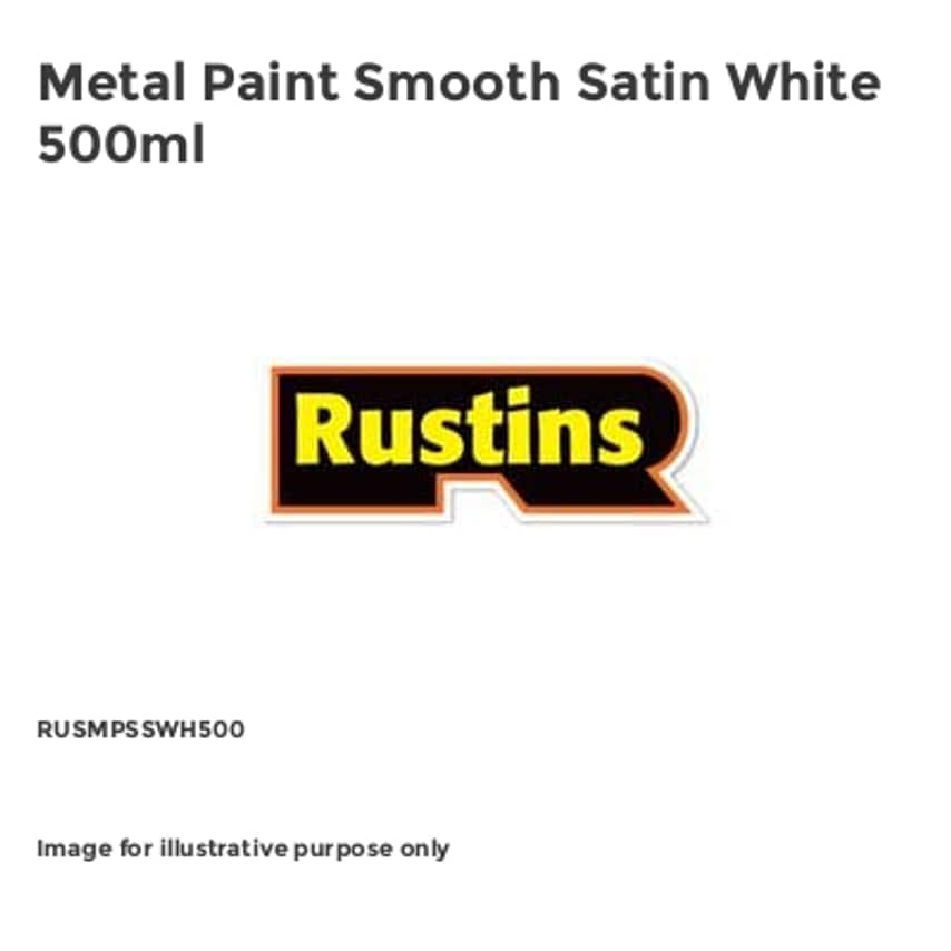 Metal Paint Smooth Satin White 500ml