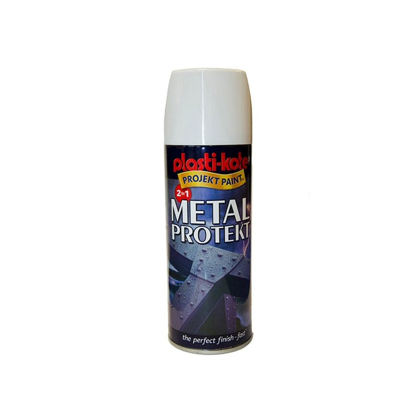 Metal Protekt Spray Gloss White 400ml PKT1286