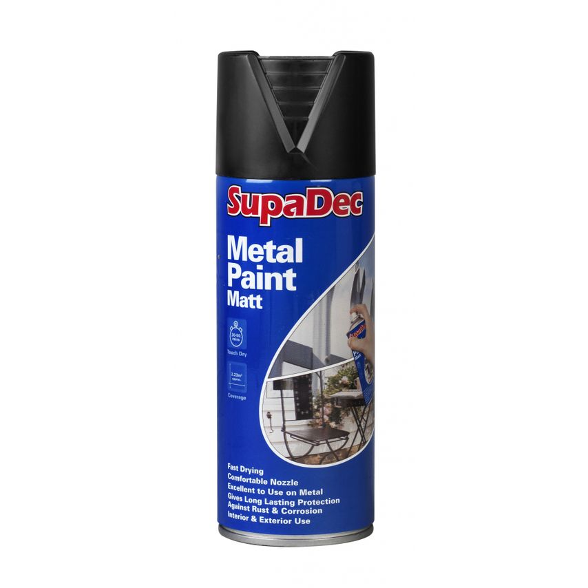 Metal Spray Paint 400ml Matt Black
