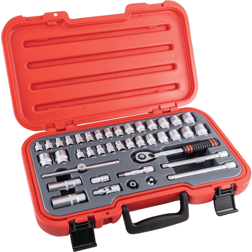 Metric/AF40 Piece 3/8" Square DR Socket Set