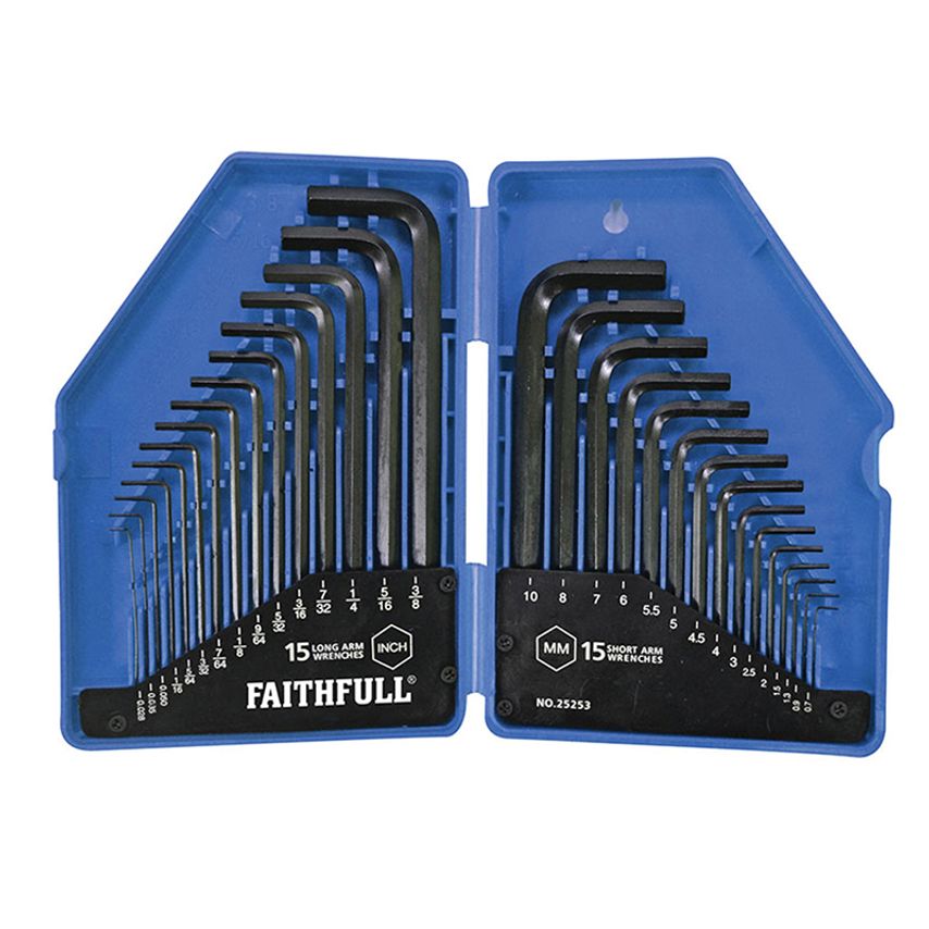 Metric/Imperial Hex Key Set, 30 Piece FAIHKS30MAF