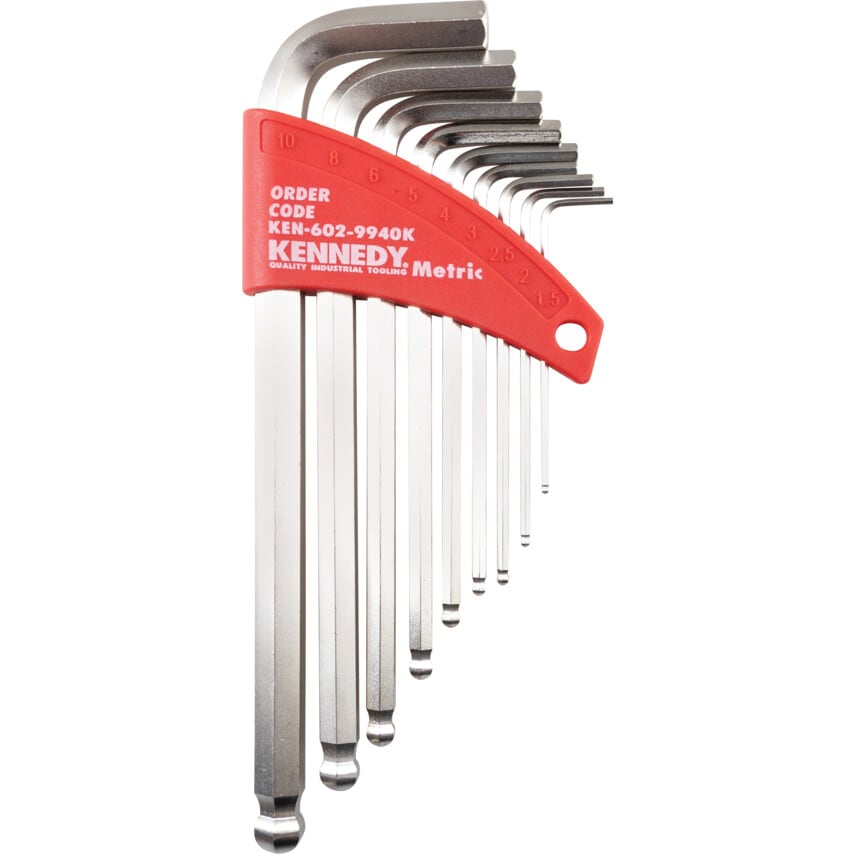 Metric C/V L-Wrench Ball Driver Set (9 Piece)