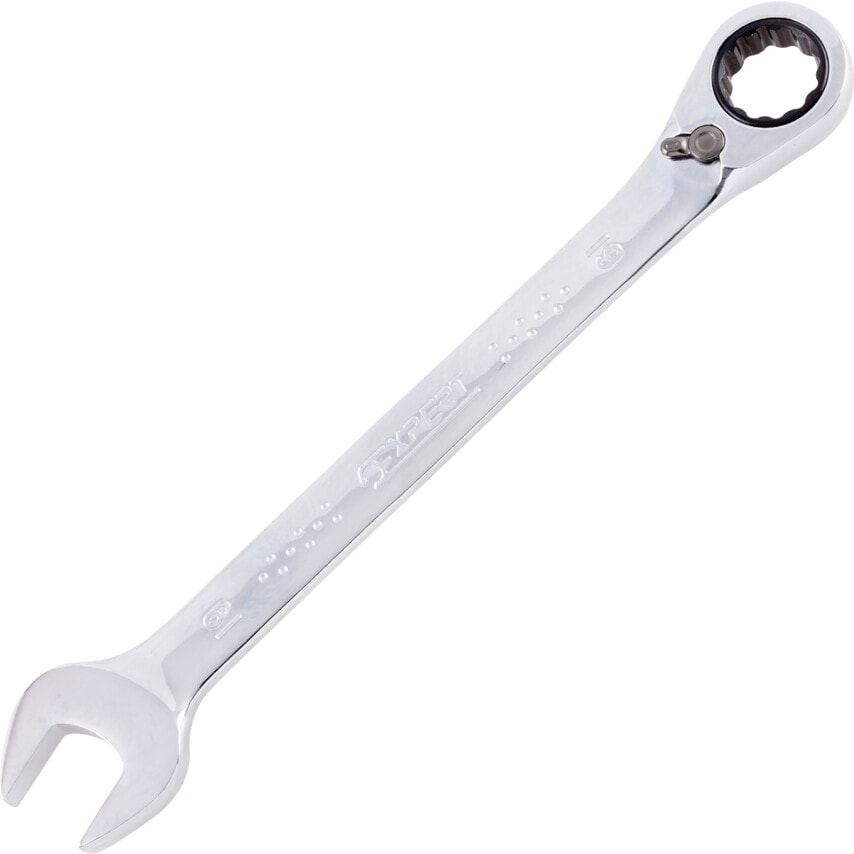 Metric Combination Ratchet Spanner, Fixed Head, 19mm