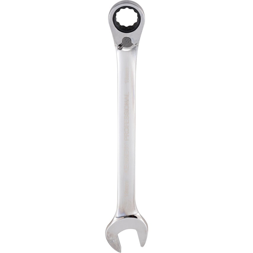 Metric Combination Ratchet Spanner, Fixed Head, Reversible, 11mm