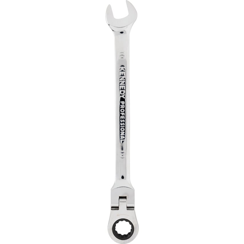 Metric Combination Ratchet Spanner, Flexible Head, 10mm