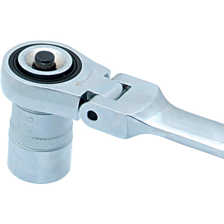 Metric Combination Ratchet Spanner, Flexible Head, 15mm