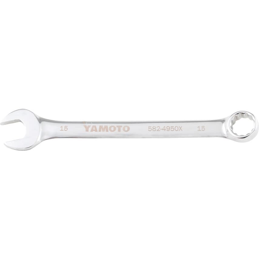Metric Combination Spanner, Chrome Vanadium Steel, 15mm