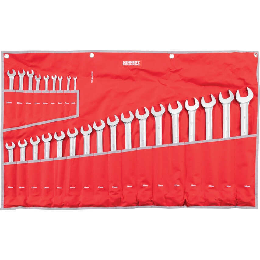 Metric Combination Spanner Set, 6 - 32mm, Set of 26