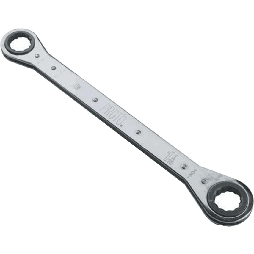 Metric Double End Ring Ratchet Spanner, Chrome Vanadium Steel, Reversible, 6 Points, 7mm X 8mm