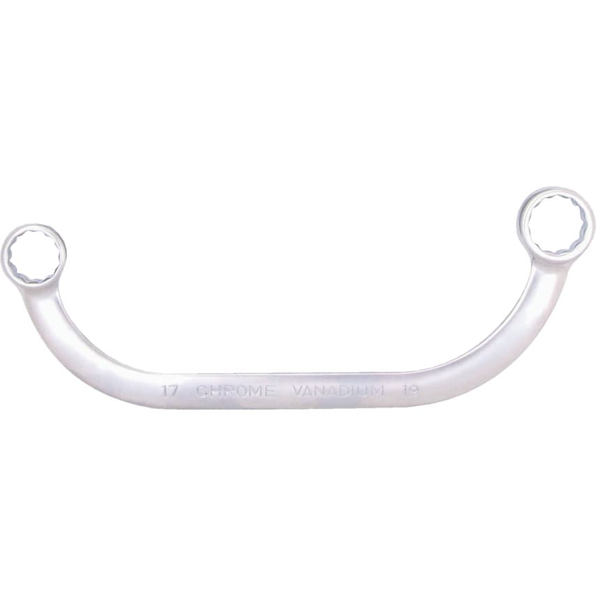Metric Double End Ring Spanner, Chrome Vanadium Steel, 17mm x 19mm