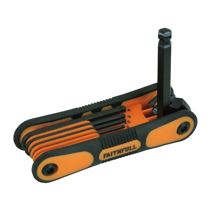 Metric Folding Ball End Hexagon Key Set, 8 Piece FAIHKSF8MB