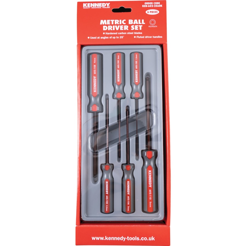 Metric Hexagon Ball Driver Set (6 Piece)