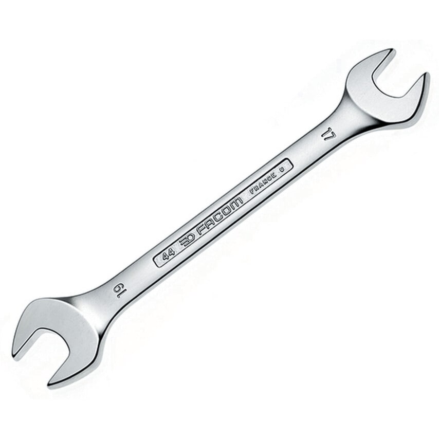 Metric Open Ended Spanner, Double End, Chrome Vanadium Steel, 17mm x 19mm