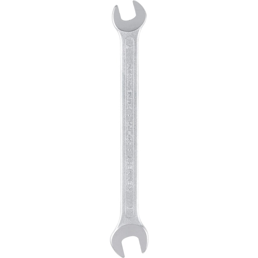 Metric Open Ended Spanner, Double End, Chrome Vanadium Steel, 7mm x 8mm