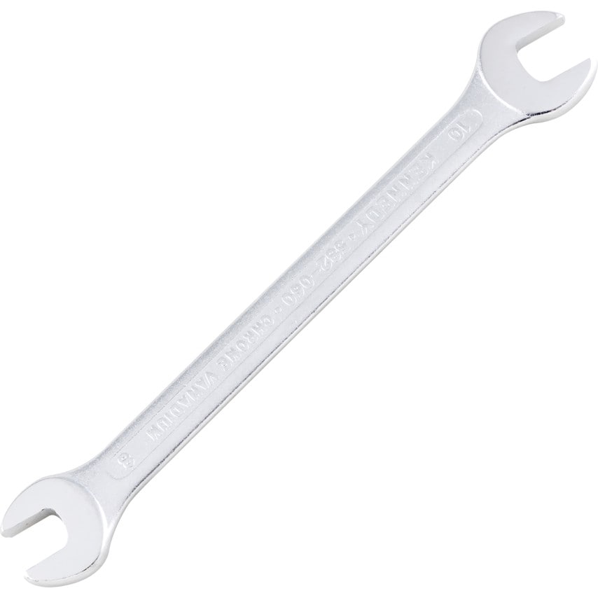 Metric Open Ended Spanner, Double End, Chrome Vanadium Steel, 8mm x 10mm