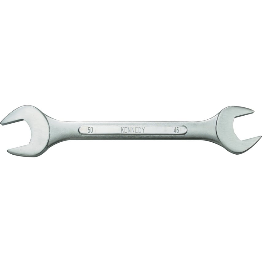 Metric Open Ended Spanner, Double End, Drop Forged Carbon Steel, 46mm x 50mm