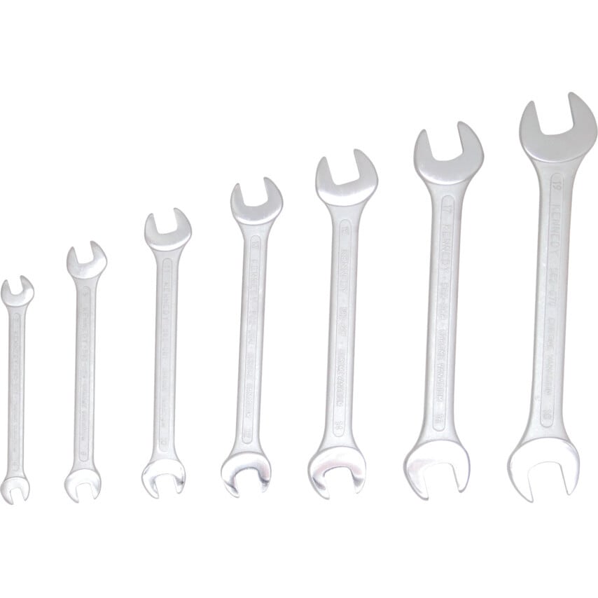Metric Open Ended Spanner Set, 6 - 19mm, Set of 7