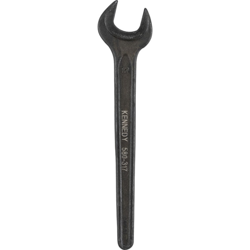 Metric Open Ended Spanner, Single End, Vanadium Steel, 17mm
