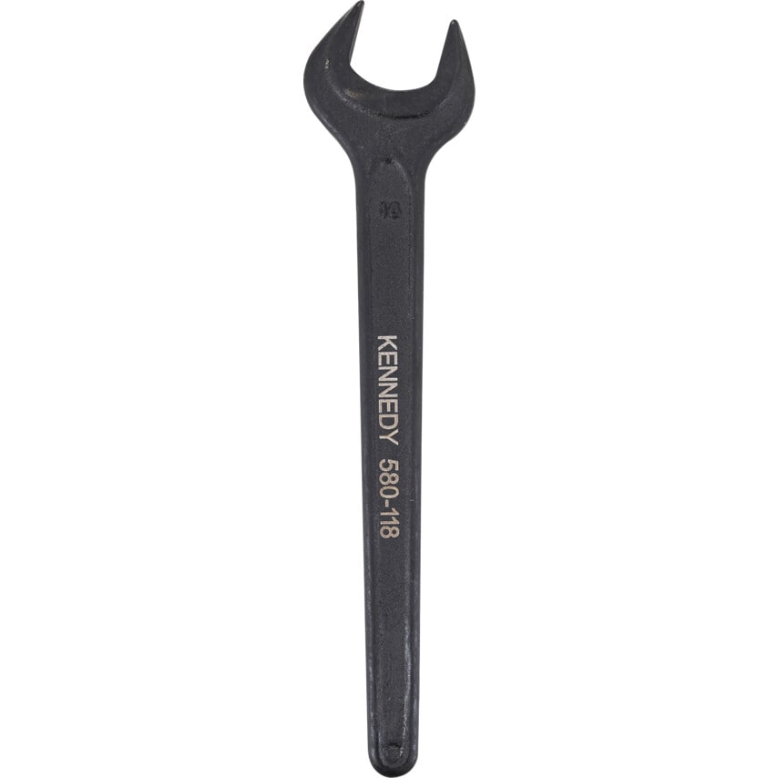 Metric Open Ended Spanner, Single End, Vanadium Steel, 18mm