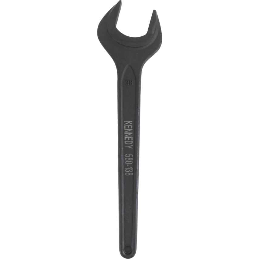 Metric Open Ended Spanner, Single End, Vanadium Steel, 38mm