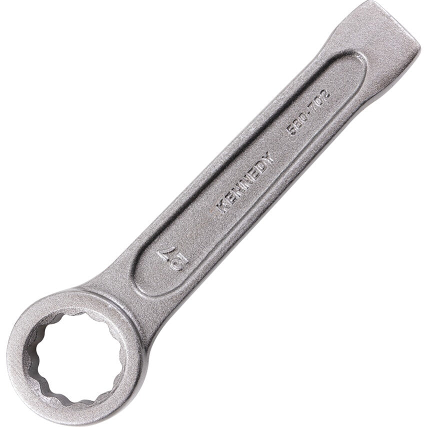 Metric Ring Slogging Spanner, Chrome Satin Hardened Steel, 27mm