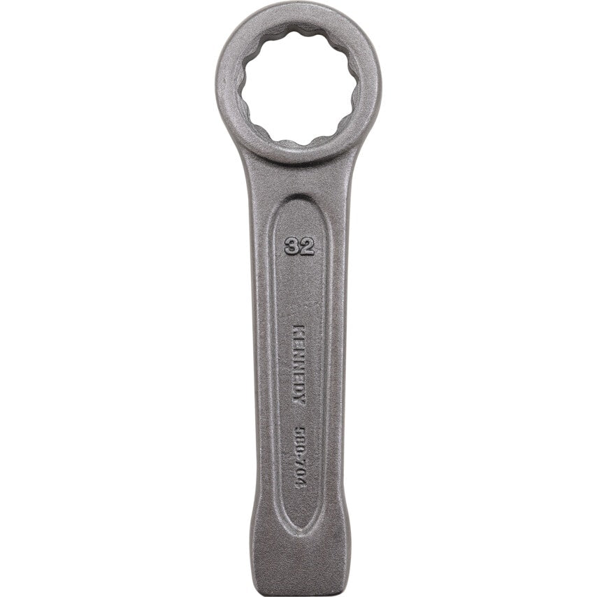 Metric Ring Slogging Spanner, Chrome Satin Hardened Steel, 32mm