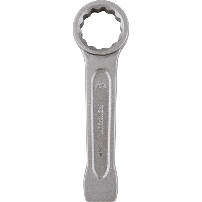 Metric Ring Slogging Spanner, Chrome Satin Hardened Steel, 41mm