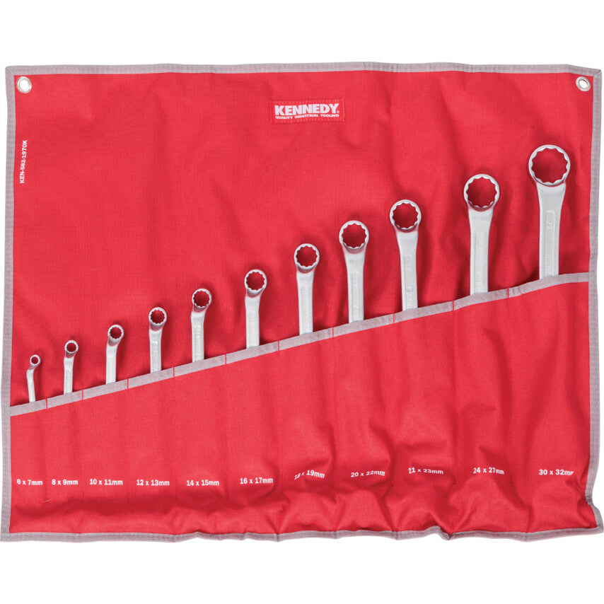 Metric Ring Spanner Set, 6 - 32mm, Set of 11