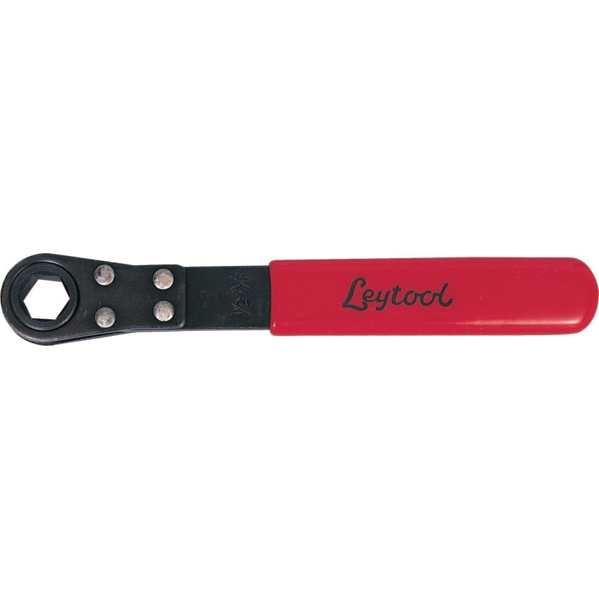 Metric Single End Ring Ratchet Spanner, Carbon Steel, 6 Points, 13mm