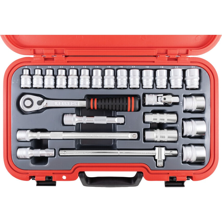 Metric Socket Set25 Piece 1/2" Square Drive