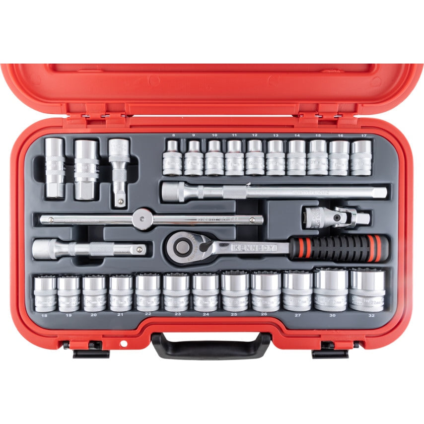 Metric Socket Set30 Piece 1/2" Square Drive