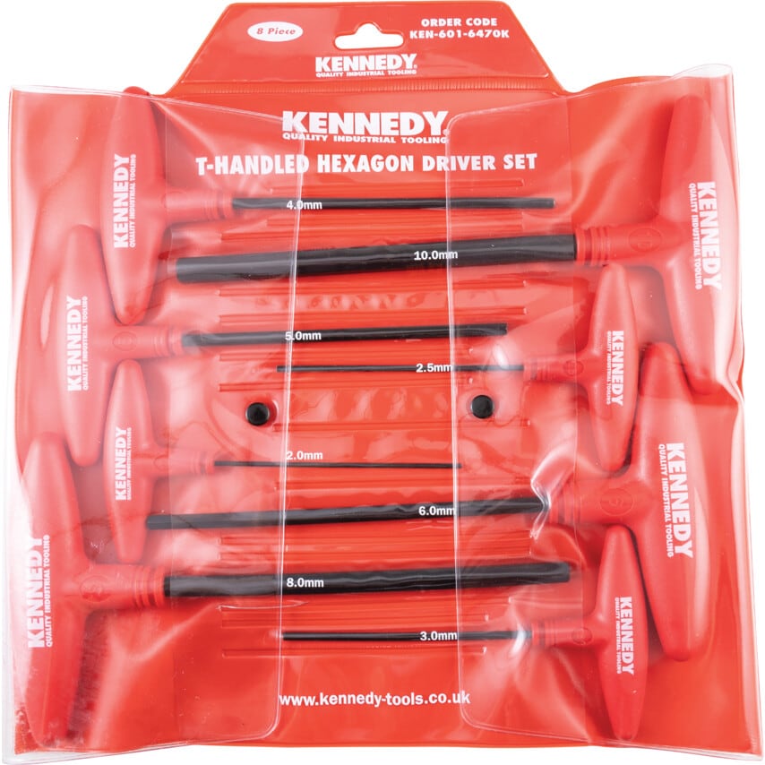 Metric T-Handle Hexagon Driver Set (5 Piece)