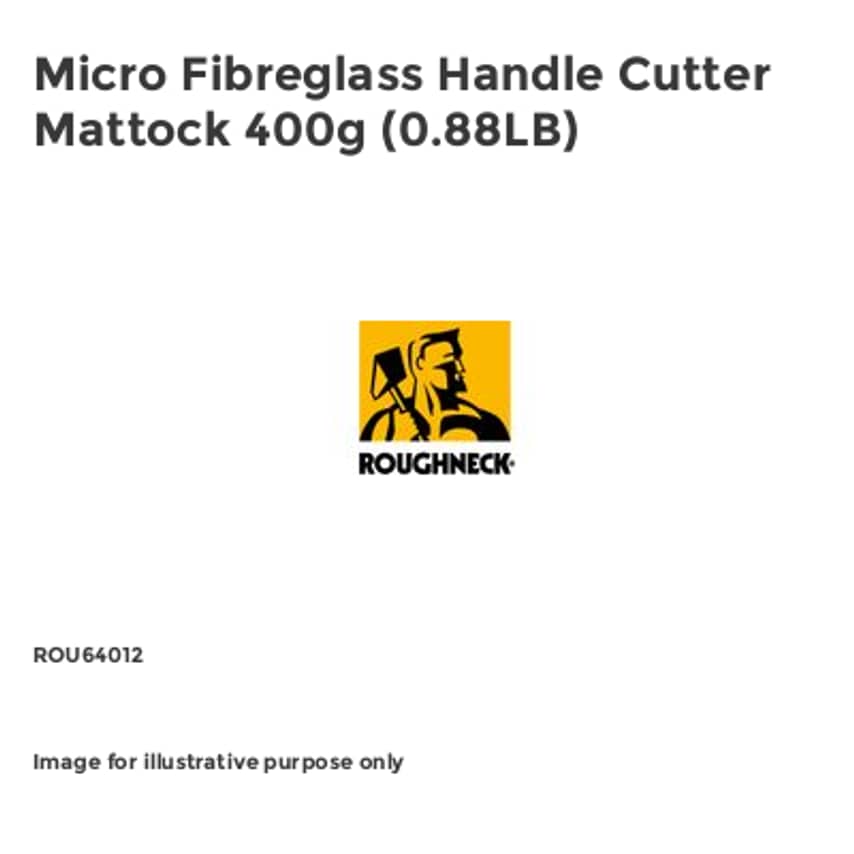 Micro Fibreglass Handle Cutter Mattock 400g (0.88LB) ROU64012
