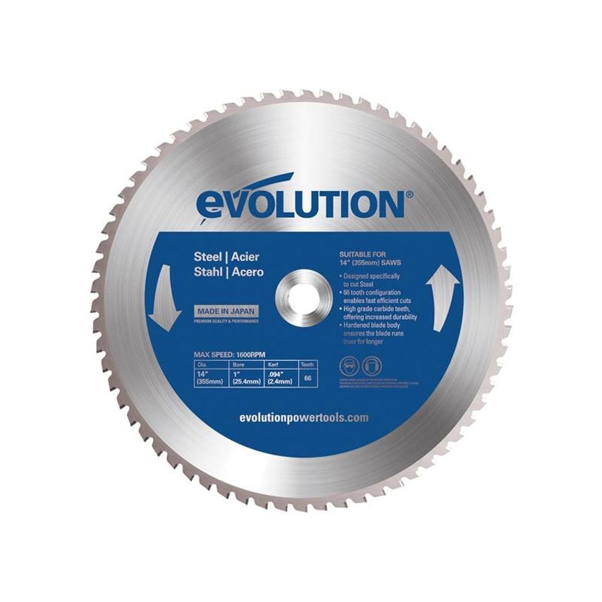 Mild Steel Cutting Chop Saw Blade 355 x 25.4mm x 66T EVLRP3552466