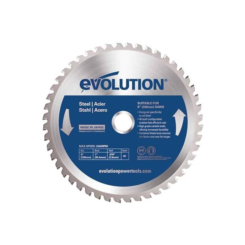Mild Steel Cutting Circular Saw Blade 230 x 25.4mm x 48T EVLS2302548