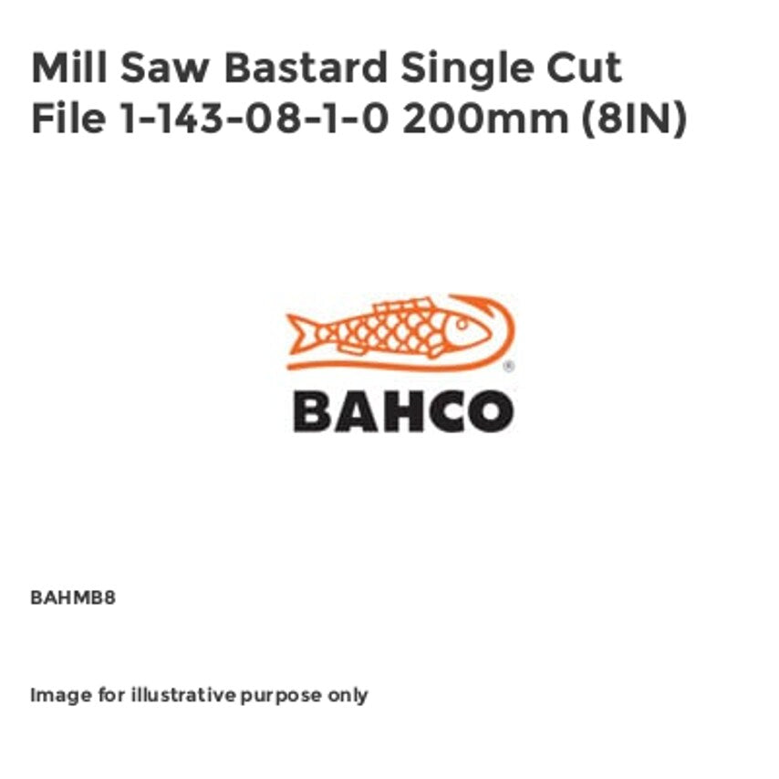 Mill Saw Bastard Single Cut File 1-143-08-1-0 200mm (8IN)