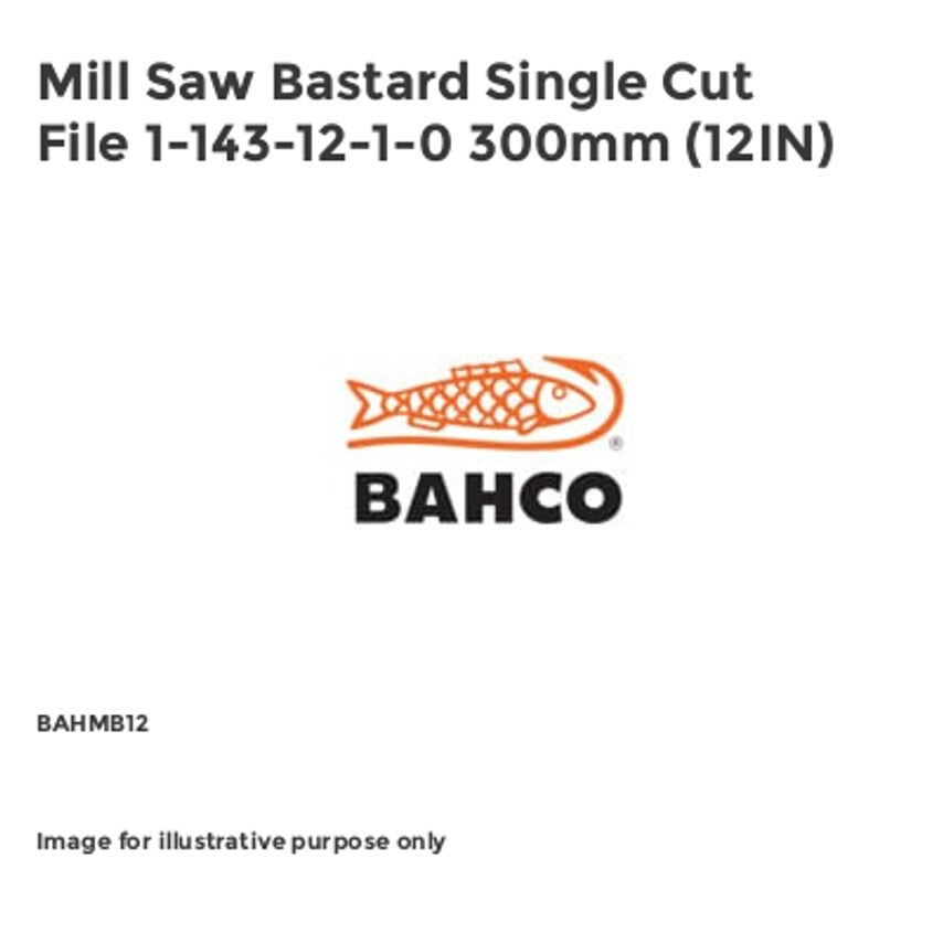 Mill Saw Bastard Single Cut File 1-143-12-1-0 300mm (12IN) BAHMB12