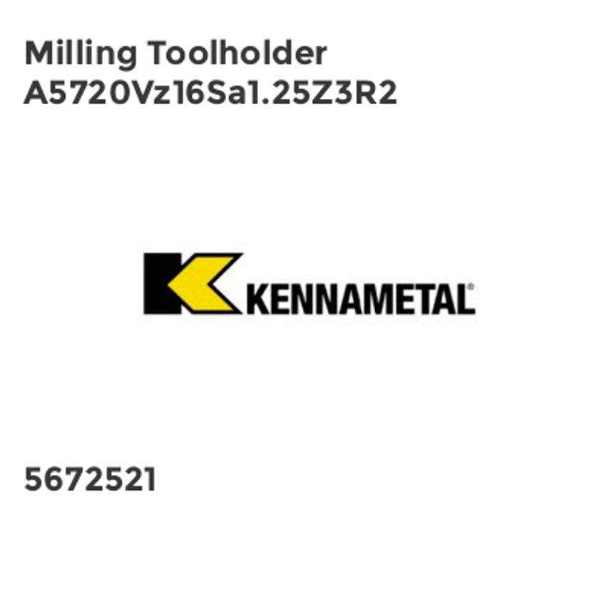 Milling Toolholder A5720VZ16SA1.25Z3R2