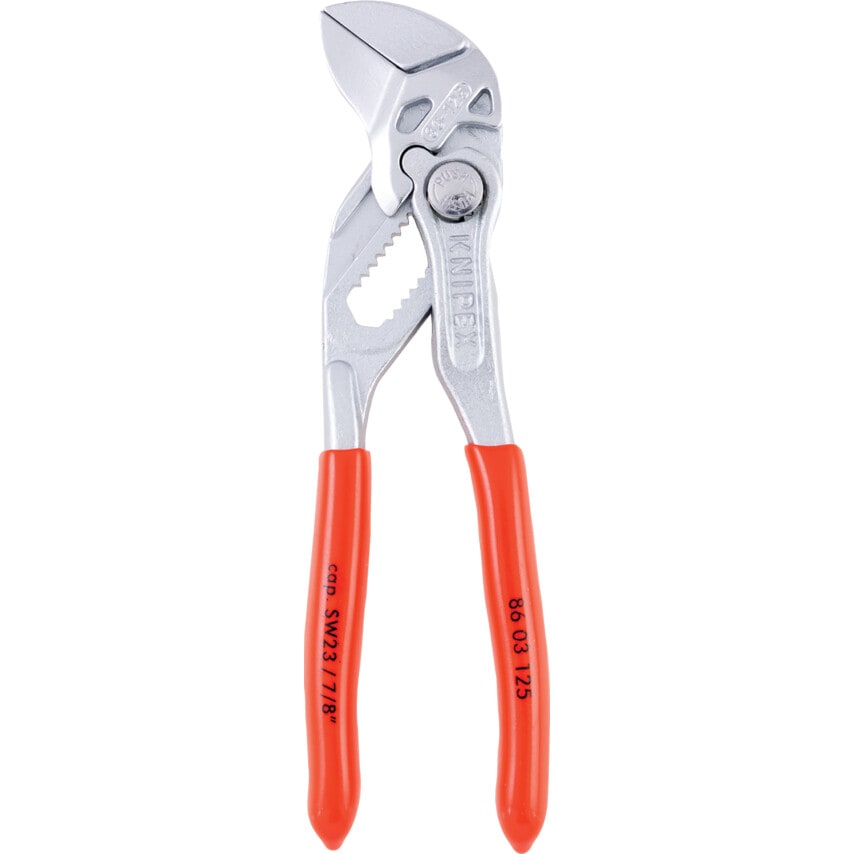 Mini Pliers Wrench, Plastic Coated, Chrome Plated, 125mm