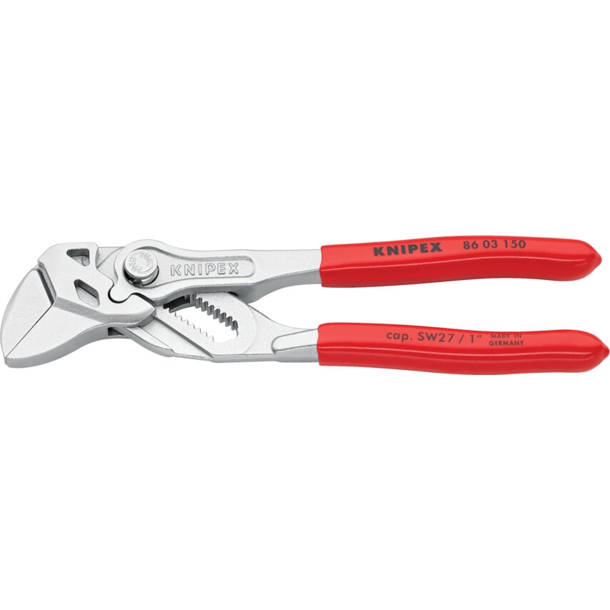 Mini Pliers Wrench, Plastic Coated, Chrome Plated, 150mm