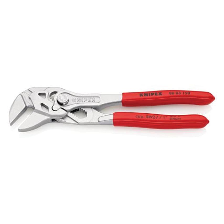 Mini Pliers Wrench, Plastic Coated, Chrome Plated, 150mm