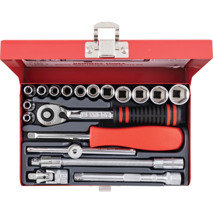 Mini mm Socket Set 1/4" Square DR 19 Piece